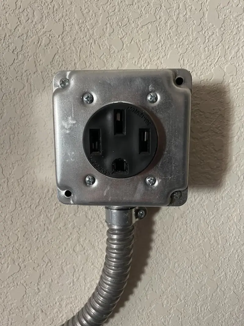 NEMA 14-50 outlet installed for Electrical Panel Upgrade in Hohenwald